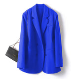 Toloer Small Suit Jacket Female Spring And Autumn Korean Version Loose Temperament Versatile Double Breasted Casual Professional Suit Jacket New-Outfit