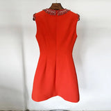 Spring And Summer New Star Fashion Heavy Industry Nails And Diamond Dress Vest Dress Small