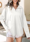 Collar Edgy Autumn And Winter Women's Neutral Style Street Trend Loose Collar Zipper Hat