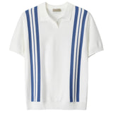 Striped Sleeves Loose Men's Summer Niche Retro-Tight Brand Casual Clip T-Shirt