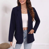Wish Spring And Autumn Fashion Splicing Collar Repair Cardigan Temperament