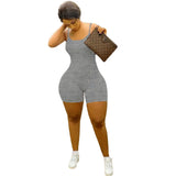 Jumpsuit Summer Solid Color Tight Casual
