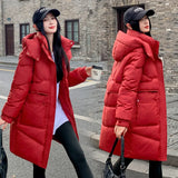 Cotton Jacket Women's Winter Jacket Cotton-Padded Jacket 2024 New Burst Plus Thick Autumn And Winter Oversize Long Korean Department-Outfit