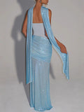Women's Dress Dress Squinted With Sleeveless Breasted Banquet Dress Women