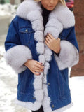 Fur One Denim Long Long Sleeve Jacket
