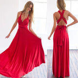 Style Multi-Wear Multi-Rope Cross-Back Sexy Bandage Dress Long Dress-Outfit
