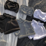 Sportswear Two Piece Sets Summer Women Sleeveless Crop Top+Drawstring Elastic Shorts Matching Set 2021 Athleisure