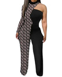 Spring And Summer New Women's Irregular Trousers Out-Shoulder Commuting