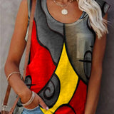 Tops Summer Loose Tank Top Color Printed Sleeveless Tee Shirts Sexy Tops Casual 5XL Ladies Vest Singlets