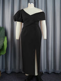 Summer Comfort Personality Lantern Sleeve Dress Party V-Neck Dress Dress
