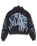 autumn and winter men street trend letter print sweatshirt retro high street loose couple pullover hooded sweatshirt-Outfit