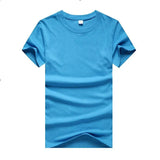 New Men Solid Color T Shirt Mens T-shirts Summer Skateboard Boy Tee Multi Color Casual Tops Simple