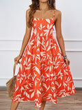 Summer New Women's Elegance Elegance Flora Flower Printed Medium-Long