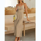 Hair 2025 Spring New Women's Clothing Explosion Long Legs Thin Waist Bump Color Work Clothes Show Thin Jump Jump-Suited Jumpsuit