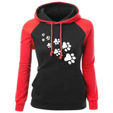 Ear Cat dog Paws Women Hoodies Sweatshirt Cute Tops Pink Winter Pattern Long Sleeve Moletom Hooded Sweatshirts