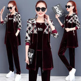 sports casual suit women long sleeve spring and autumn thin fashion 2021 new three-piece suit temperament