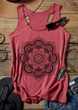 Tees Sleeveless Tops Female Floral O-Neck Tanks For Women tee shirt camisetas verano mujer 2019 Tank Top Summer