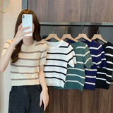 Lazy Wind Collar High-Waist Temperament Short Top Women Summer New Chic Korean Version Of Short-Sleeved