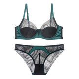 French Girl Thin Cup Pure Lingerie Gathered Sexy Lace Bra Set Small Bra Dedicated Half Cup Bra Bra Bra