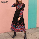 Embroidered Women Maxi Dress V-Neck Batwing Sleeve Loose Oversize Summer Dresses Drawstring Waist Boho Beach