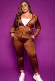 Plus Size Casaul Solid Hoodies And Pant