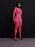 Toloer Female Solid Color Hollow Sex-Repair Knitted Regular Sleeve