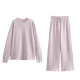 New Flannelette Sweater 8417801 Elastic Waist Trousers 8417802-Outfit