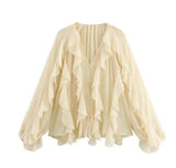 Homemade New Women's Classic Fashion Collection Stacked Decorative Shirt