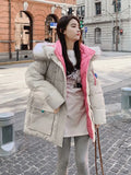 2022 New Winter Jacket Women Warm Parka Fashion Long Coat Hooded Parkas With Fur Collar Warm Snow Wear Padded