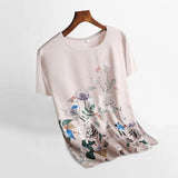 Shirts Fashion T-shirts Ladies Print Spell Color Stripe Lady Short Sleeve Plus Loose Size s-xxxxl