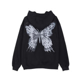 Women Hip Hop Streetwear Hoodies Women Jacket butterfly Print Coat Goth Harajuku Y2k aesthetic Clothes grunge Punk Jacket