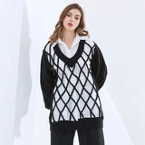 Casual Hollow Out Sweater For Women V Neck Long Sleeve Loose Knitted Tops Female Fashion New Clothing 2022