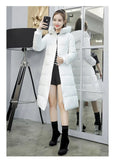 2022 Fashion Long Jacket Female Puffer Cotton Padded Jacket Thick Down Parka Women Hooded Winter Warm Coat Snow