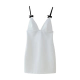 New Bow Tie Short Suspender Dress 2180378-Outfit