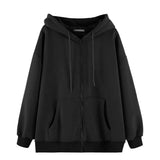 Women's Jacket Coat Hip Hop Y2K Angel Dark Print Hoodies Coat Streetwear Autumn Punk Zip Up Hooded Sweatshirt