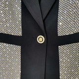 2025 Hot Star Temperament Lyze Small Lattice Platter Trouser Suit Two