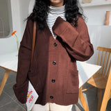 Sweaters Women Cardigan V-Neck Long Sleeve Fashion Loose Breathable Casual Knitting Female 7 Colors Autumn Comfortable