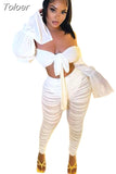 Sexy 2 Piece Set Crop Top and Mesh Leggings Pants All White Vacation Outfits for Women 2023 Fashion Clothes
