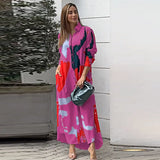 Autumn And Winter Women's New Fashion Casual Printing Loose Shirt Dress