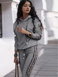Autumn Wish Women's Clothing Hot Fashion Casual Sweatwear Lady Two Sets Of