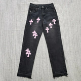 Printed Casual Trousers CH Vintage Li Weiss Bottom Version High Waist And Skinny Jeans-Outfit
