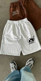 Trendy Pro Tect Print Loose Shorts Hip Hop Streetwear Men's Casual Sports