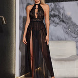 Sex Lingerie Pyjamas Suit Sexy Transparent Lace-Back Sleeping