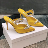 party 2022 European and American new style ladies sandals, high heels with diamond