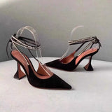 party Spring Sexy Ankle strap Women Sandals Fashion Cross-tied Crystal High heels Gladiator Sandals Summer Wedding bridal