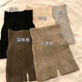 Knitted Safety Pants Women 2025 Spring And Autumn New Inner Warm Abdominal Hips Without Trace Bottom