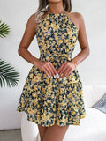 Grecian Tie Waist Tiered