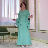 Round-Neck Bat Sleeves In Autumn