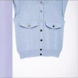 Summer Flip Decoration Leisure Knitted Vest 4331100-Outfit