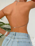 Toloer Summer Nightclub Acrylic Sling Sexy Little Vest